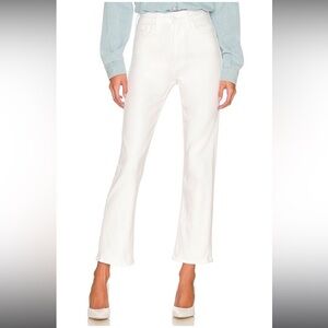 Mother High Waisted Rider Ankle Jeans Size 29 White 26.5” Inseam